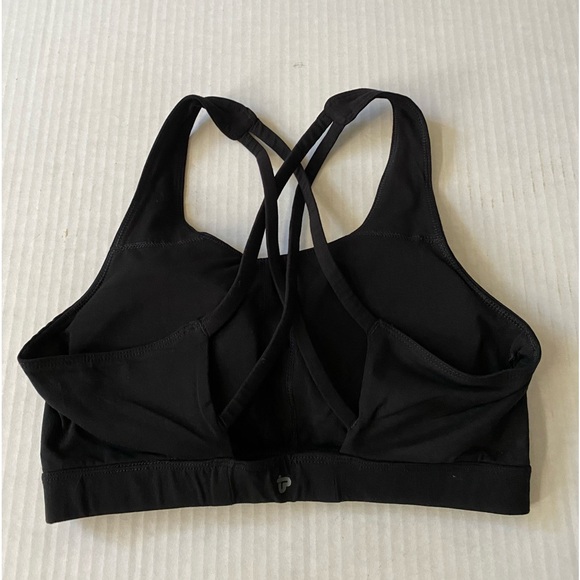 NWOT Pact Organic Scoop Neck Open Lattice Back Black Bralette Size M - Picture 4 of 10